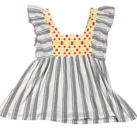 Forever That Girl x Anthropologie Basel Embroidered Tunic Blouse Size 4 - Picture 6 of 8